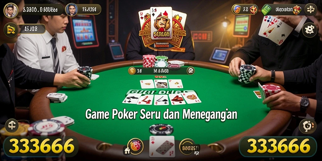 Gameplay 333666 yang mendebarkan dalam suasana Poker.