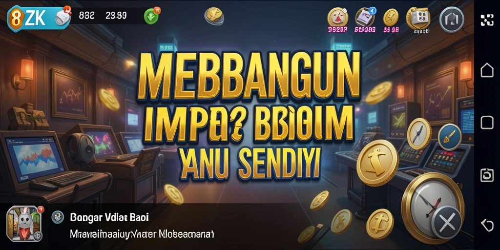 Screenshot gameplay 8ZK menampilkan strategi bisnis yang seru.
