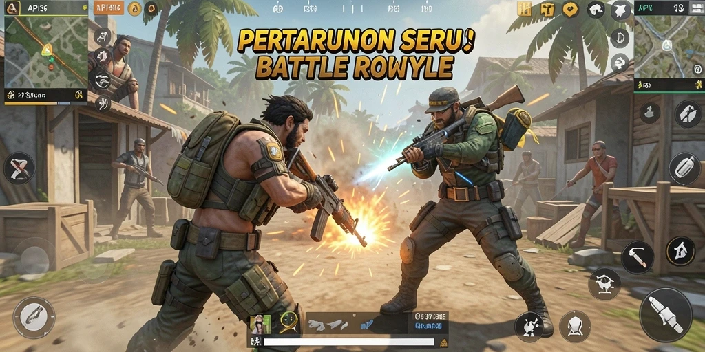Gameplay seru Battle Royale di API36 dengan aksi mendebarkan.