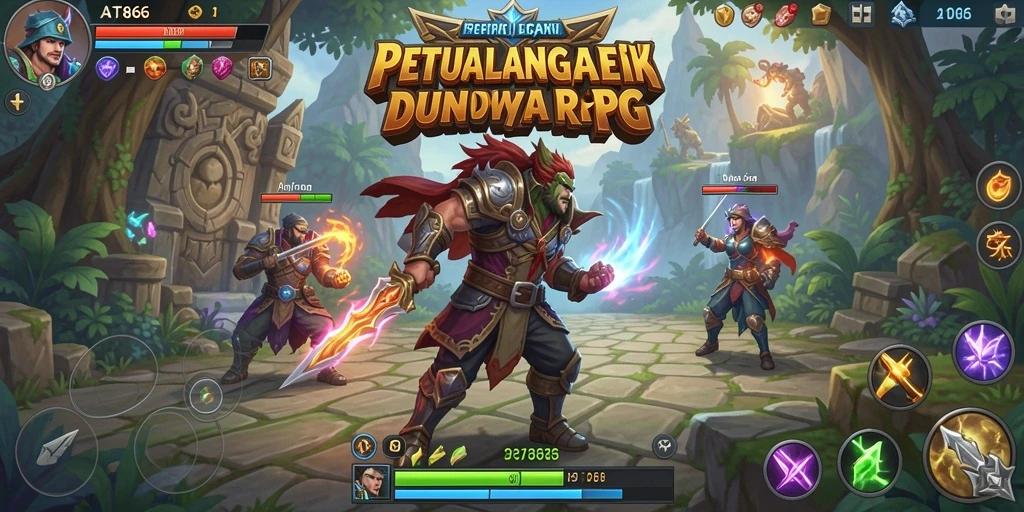 Screenshot AT866 menampilkan momen seru dalam petualangan RPG.