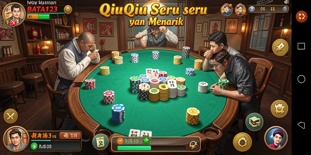 Tampilan gameplay menarik dalam BATA123 yang menampilkan QiuQiu.