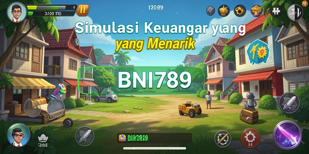 Screenshot BNI789 menampilkan simulasi keuangan yang interaktif dan mendidik.