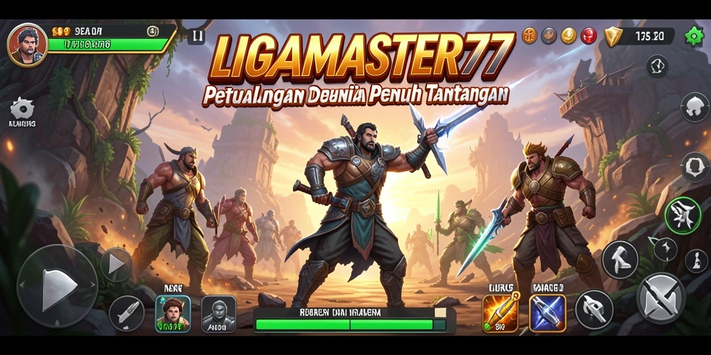 Screenshot gameplay LIGAMASTER77 menunjukkan aksi seru di dunia petualangan.