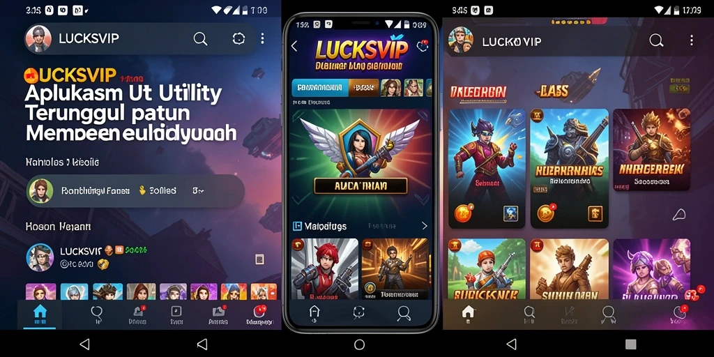 Tampilan LUCKSVIP yang sederhana dan fungsional