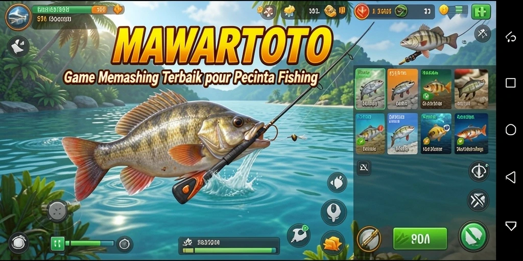 Tampilan gameplay <strong>MAWARTOTO</strong> saat menangkap ikan di laut.