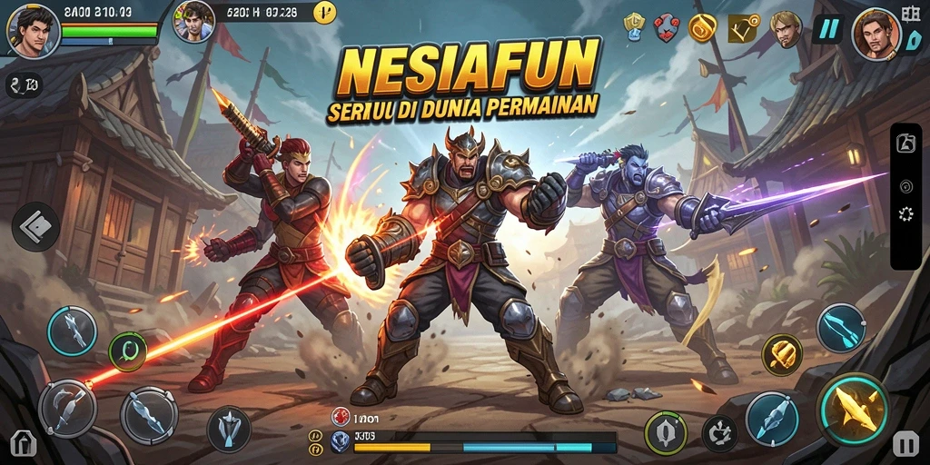 Tampilan gameplay intens dan menegangkan dari NESIAFUN.