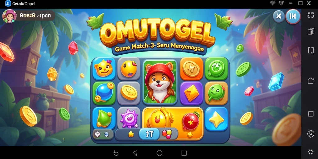 Gambaran gameplay seru di OMUTOGEL, menyusun kombinasi untuk menang.
