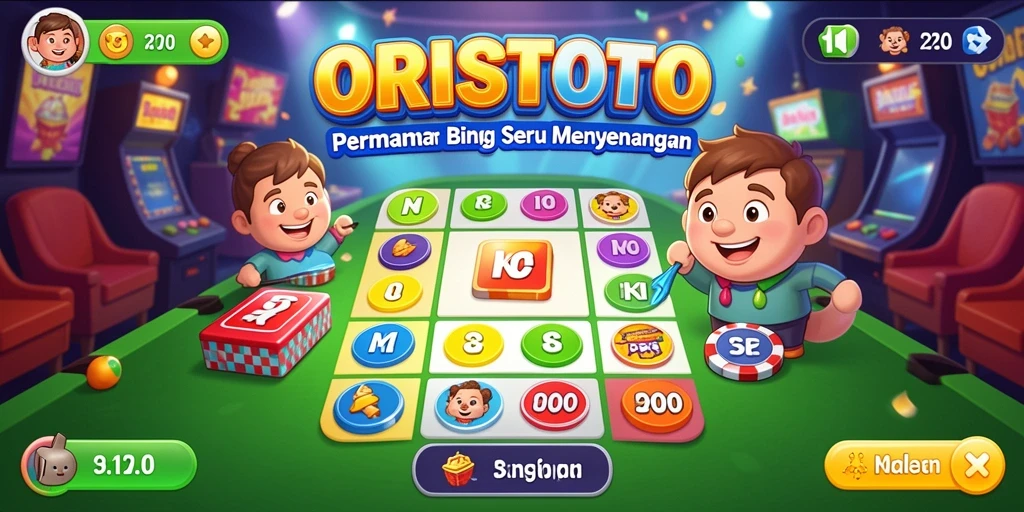 Gameplay menarik ORISTOTO menunjukkan momen seru bermain Bingo.