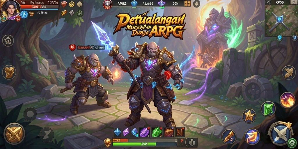 Tampilan seru dari gameplay ARPG RP55 yang menegangkan.