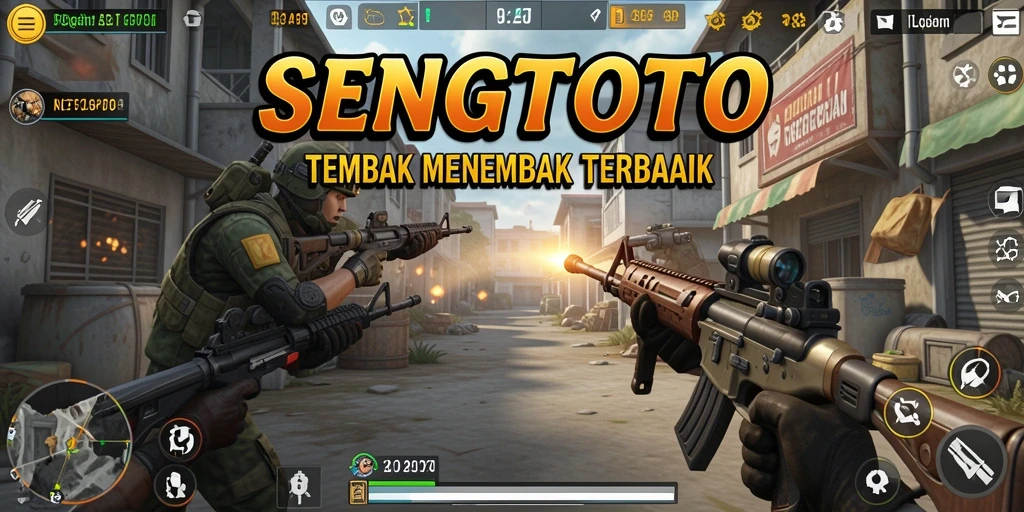 Tampilan gameplay seru dari SENGTOTO dalam pertempuran FPS.