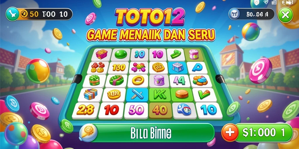 Tampilan menarik dari gameplay Bingo di TOTO12.