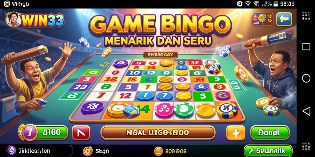 Tampilan screenshot gameplay Bingo dengan pemain bersaing.