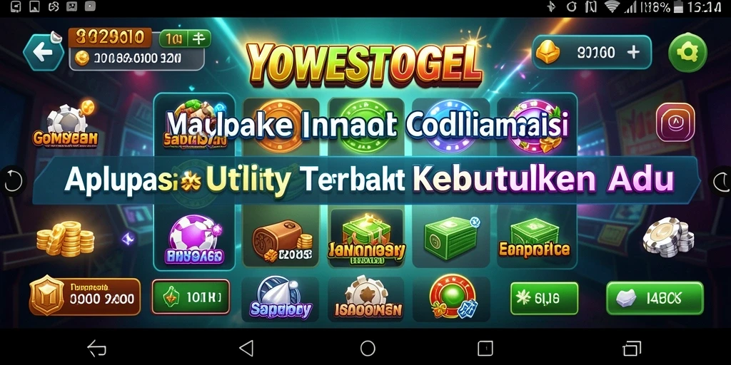 Tampilan utama YOWESTOGEL dengan berbagai fitur Utility yang menarik.